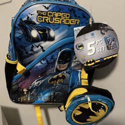 Batman School Backpack With Lunch bag
