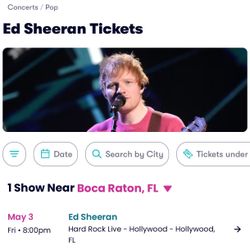 Ed Sheeran 2 Tickets Friday May 3rd 