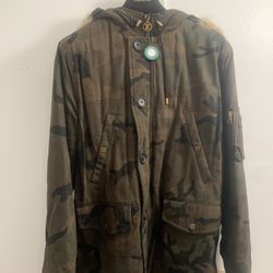 Supreme Louis Vuitton Jacquard Denim N-3B Parka Camo Jacket