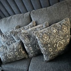 Couch with pillows