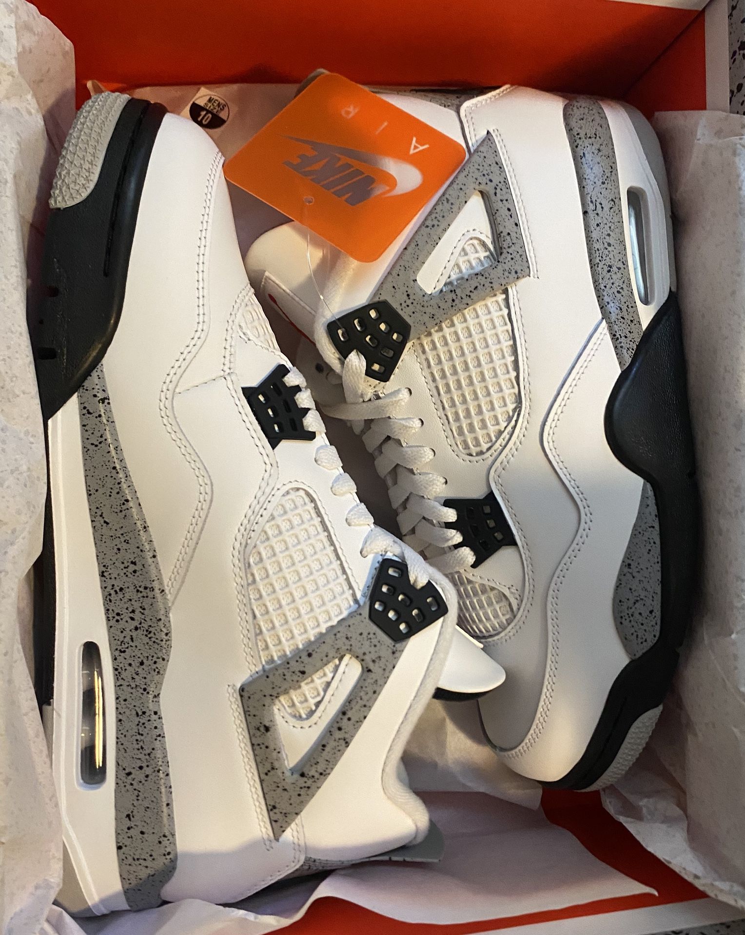 Jordan retro 4 Nike air white cement sz 8.5 brand new in box bought from Nike $300