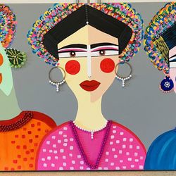 Frida Kahlo- hand Painted On Canvas