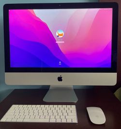 Apple iMac 21.5” Inch Silver Apple IMac Monitor With Wireless Apple Mouse And Apple Keyboard