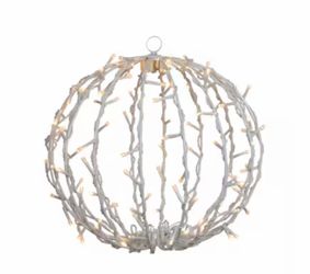 Northlight LED Lighted 3D Hanging Sphere Christmas Decoration - Warm White - 23 inch $20 each