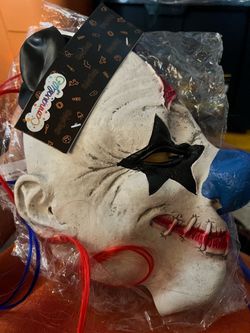 Creepy star eye clown Mask