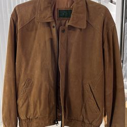 Hunt Club Vintage brown butter leather bomber jacket WWII made In Korea - Men’s Size Medium 