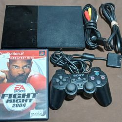 Playstation 2 PS2 Slim Console With Controller And Game.  Works 