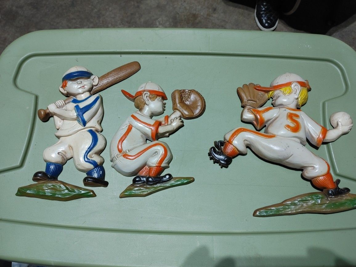 collectible metal baseball figures