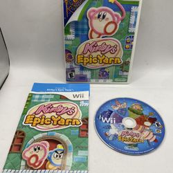 Kirby's Epic Yarn (Nintendo Wii, 2010). Complete w/ Manual. Good condition.