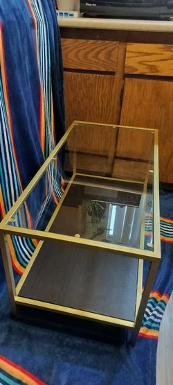 NEW PRICE MkdCentury Glass & Metal Frame Coffee table