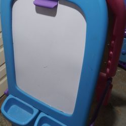 Kids Collapsible Chalkboard/dry Erase Board W/ Magnet Letters