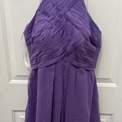 Azazie Adriana Tahiti/Purple Chiffon Bridesmaid Prom Dress - Size A8 (With Pockets) 