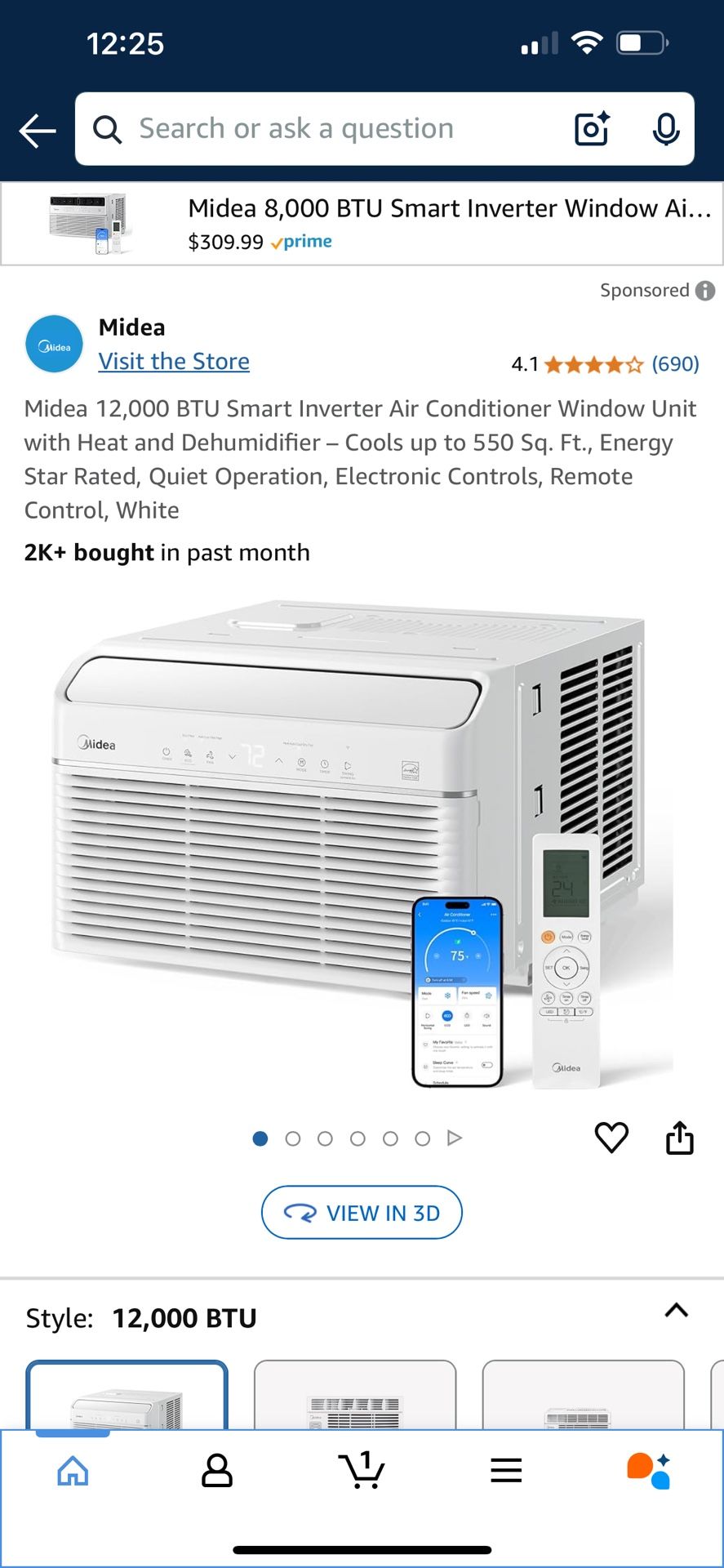 midea window air conditioner With Heat 12000 Btu