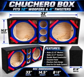 12” CHUCHERO STYLE SPEAKER ENCLOSURE - $ 100 Each