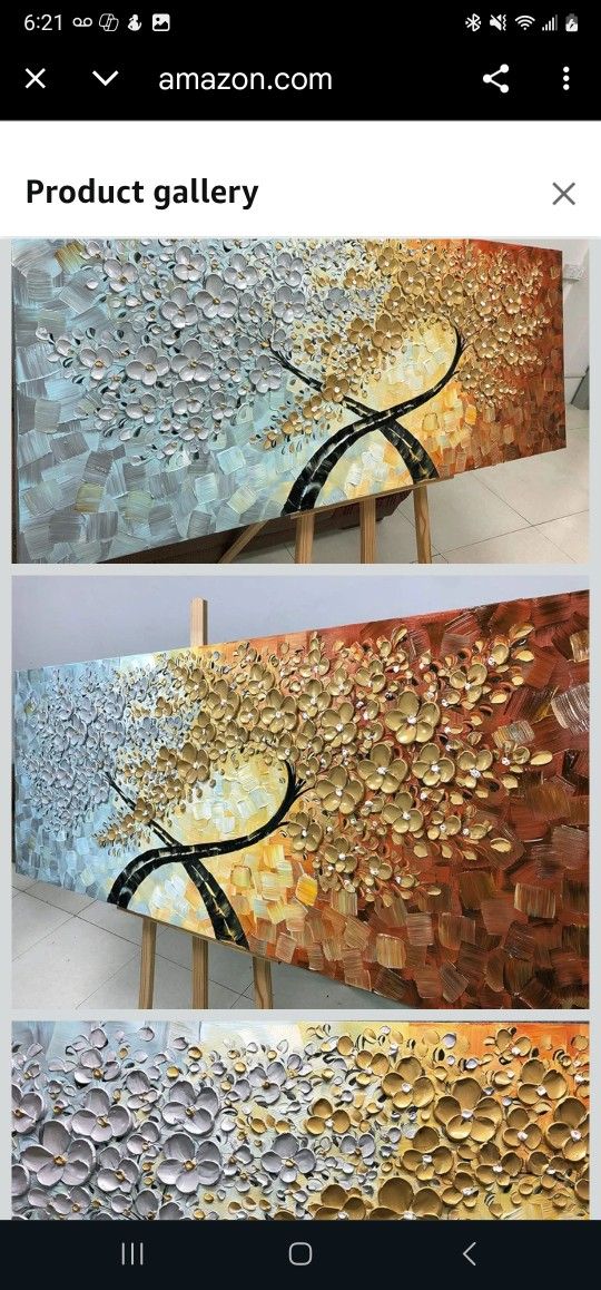 Modern Hand Painted 3D Flower Art abstract