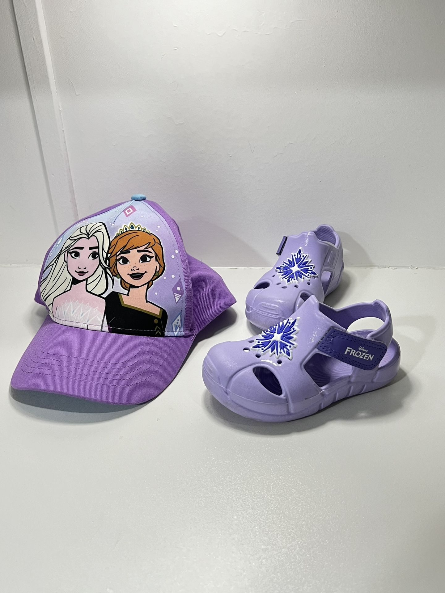 Disney Frozen II Toddler Girl Sandals Water shoe 6 DISNEY FROZEN 2 Girls Baseball Cap Adjustable Hat Purple Elsa Anna Princess