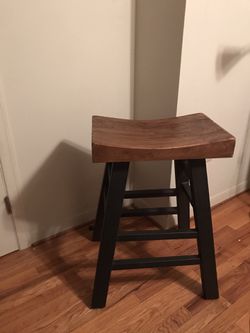 Wooden metal stool