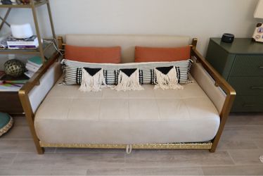 Daybed Sofa with Gold Wood Frame