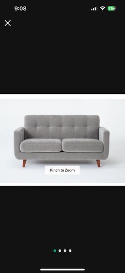 Allie Grey Loveseat & Ottoman