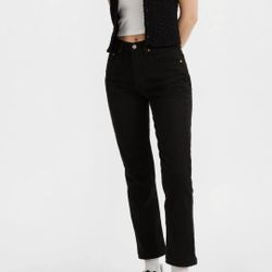 Levi's 501 Original Cropped - Black - 27x26 Women Jeans 