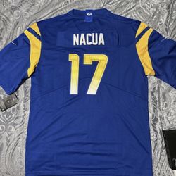 Rams 17 Blue Men Jersey Nacua Jersey (Small To 3XL)