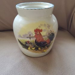 Handmade Rooster Crock