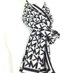 Michael Kors Bordered Signature Logo Print Scarf 