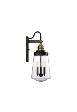Warm brass outdoor lantern