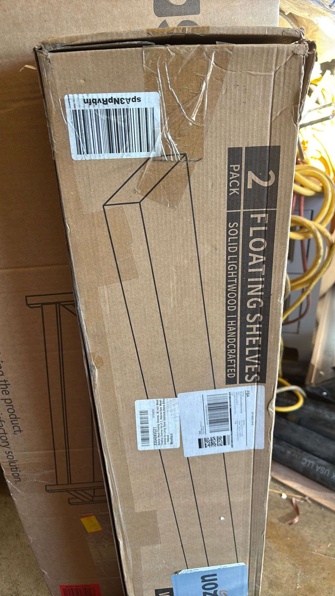 36” Solid Light wood Floating Shelves X2 Shelves 