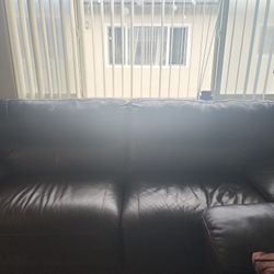 Brown Leather  Couch