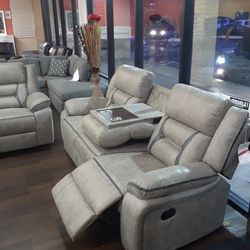 New Recliner Sectional Sofa And Love Seat 