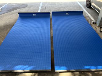2 HQ Mat Co. 5'×10' Roll-Out BJJ / Wrestling Mats – Blue Tatami