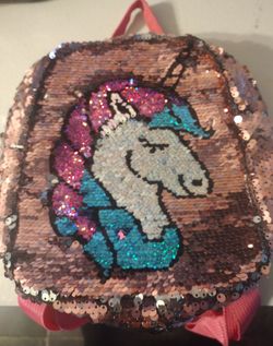 Unicorn Reversible Backpack Sequins 