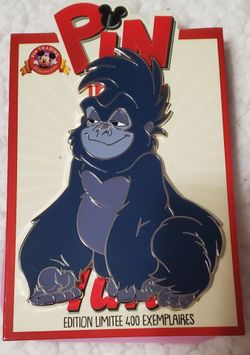 Disneyland Paris Pin Trading Time Tarzan Terk 2024 Jumbo Pin LE 400