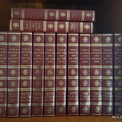Price Reduction.  Complete Set Of Funk and Wagnells  Leather Bound Encyclopedia