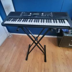 Keyboard Yamaha PSR E363 Used + Base Rock Jam