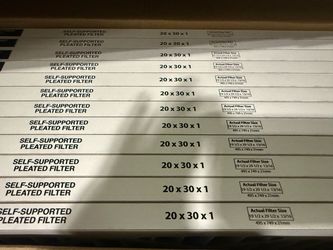 12 20x30x1 air filter MERV 8