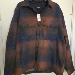 Men's Express flannel jacket XL new