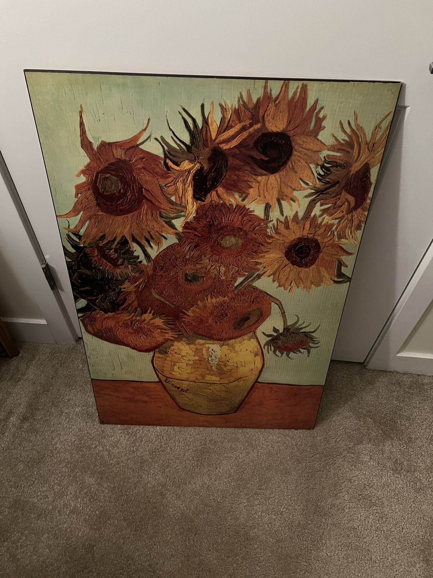 Sunflowers Van Gogh oil reproduction