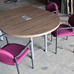 Half Racetrack Table