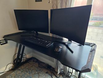 Gaming PC Setup - GTX 1660 Ti, i5-11400F, 32GB RAM, Dual 27" Curved Monitors