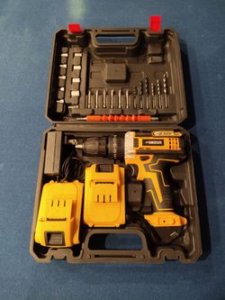 JHSteady Cordless Drill Set with Case