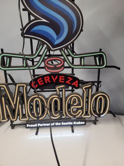 Seattle Kraken Modelo Beer Neon Sign FOR REPAIR