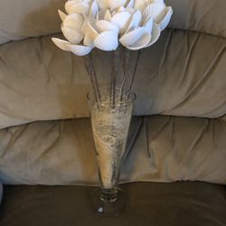 Vase With Seashell Flowers