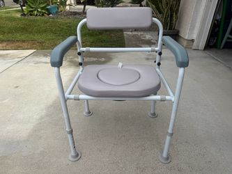 NEW - Bedside Commode Chair with Armrests portable toilet