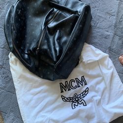 MCM Munchen Black Backpack