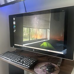 HP All In One Desktop Touchscreen 27” w/ Desk