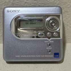 Sony MZ-NH600D Hi-MD Walkman With Mini Disc (TESTED/WORKING =USED=