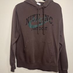 Nike Fleece Hoodie Brown Pullover 