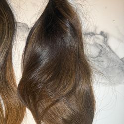 Quality DARK BROWN STRAIGHT BRAZILIAN HUMAN HAIR 40 CM 